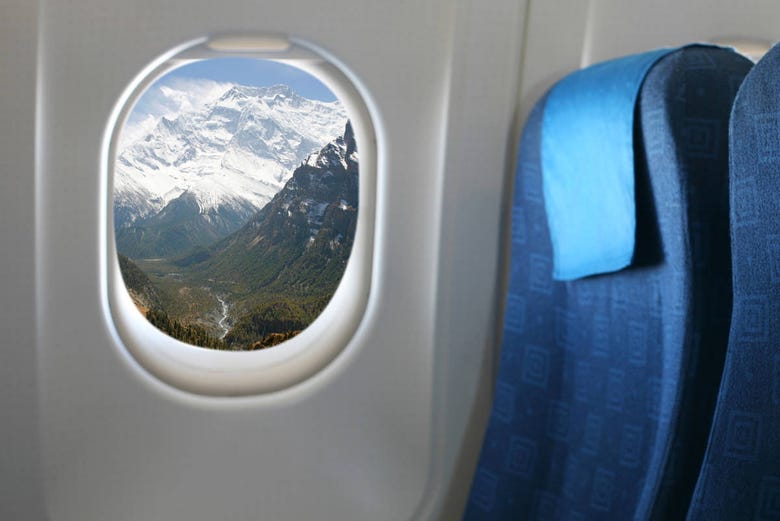 Vues sur l'Himalaya depuis l'avion