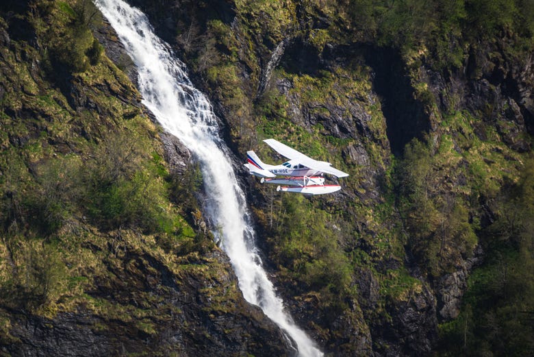 Flying over the fjords of Norway by seaplane
