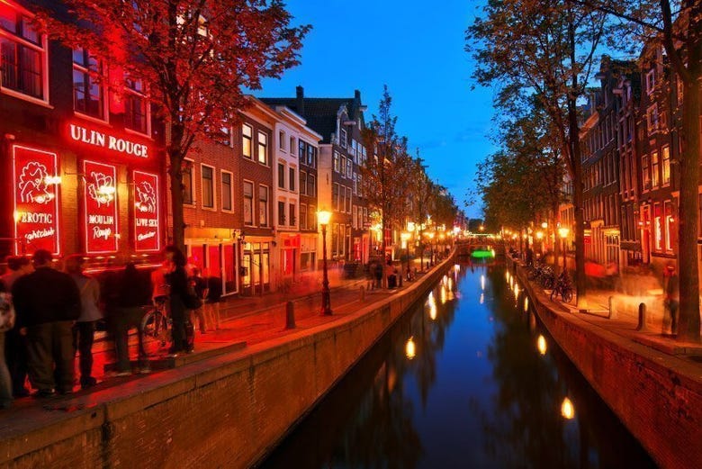 Il quartiere a luci rosse di Amsterdam