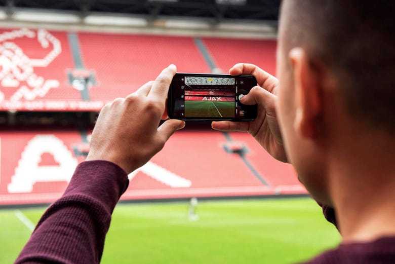 Taking pictures of the Johan Cruyff Arena