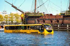 Visite d'Amsterdam en bus amphibie