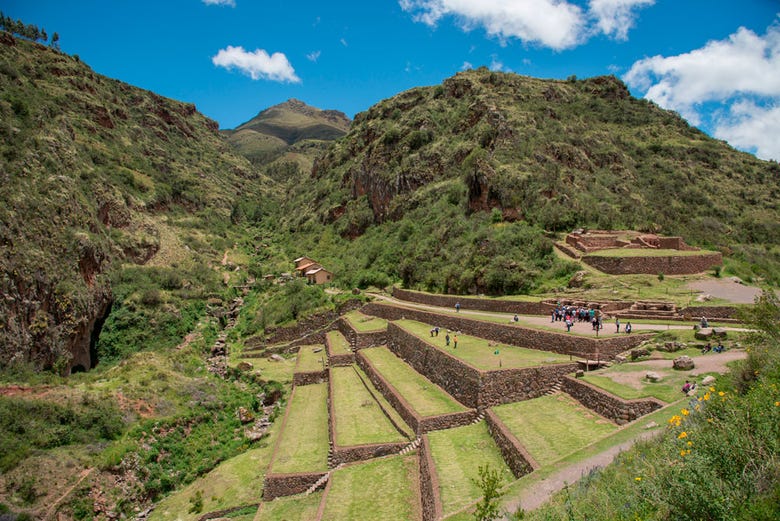 Inca terraces at Pisac, in the Sacred Valley