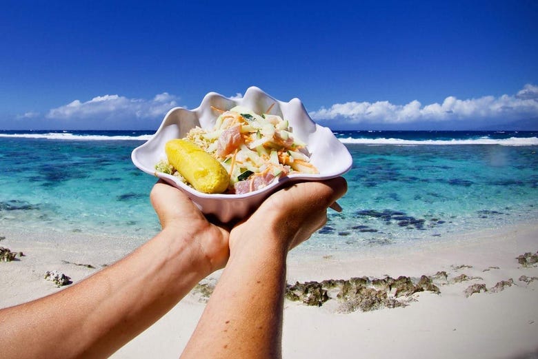 Almuerzo estilo tahitiano