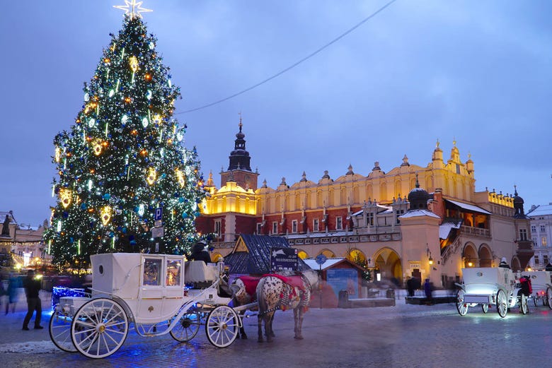 Árbol de Navidad en Cracovia