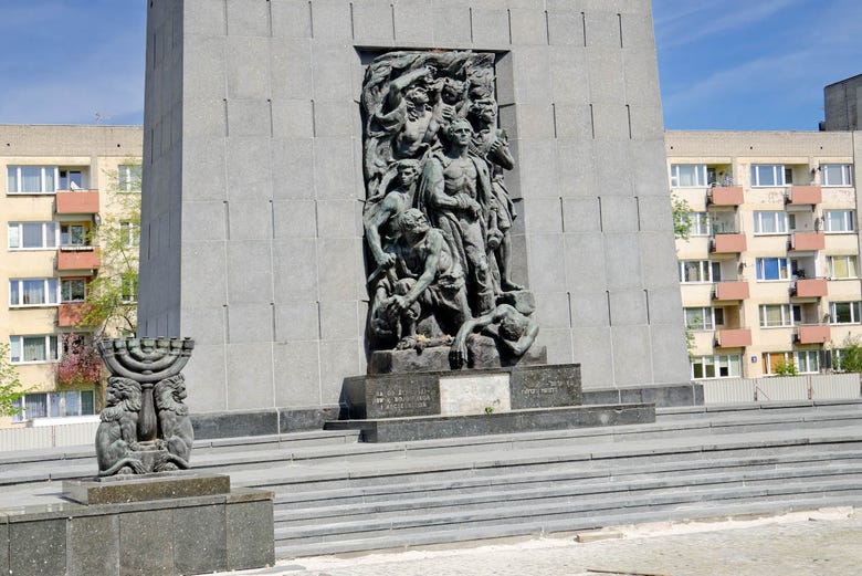 The Ghetto Heroes Monument in Warsaw