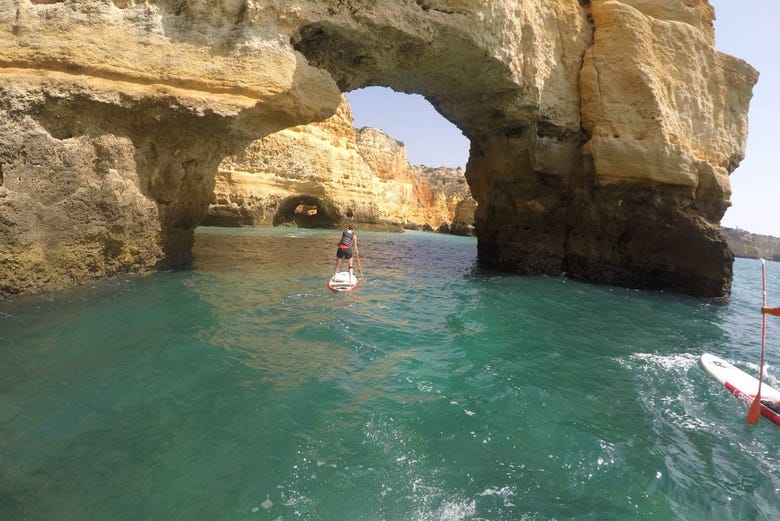 A natural archway on the coast