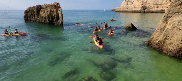 Tour en kayak por las cuevas de Armação de Pêra