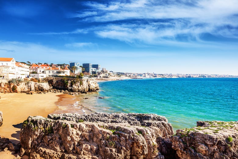 One of the beaches in Cascais