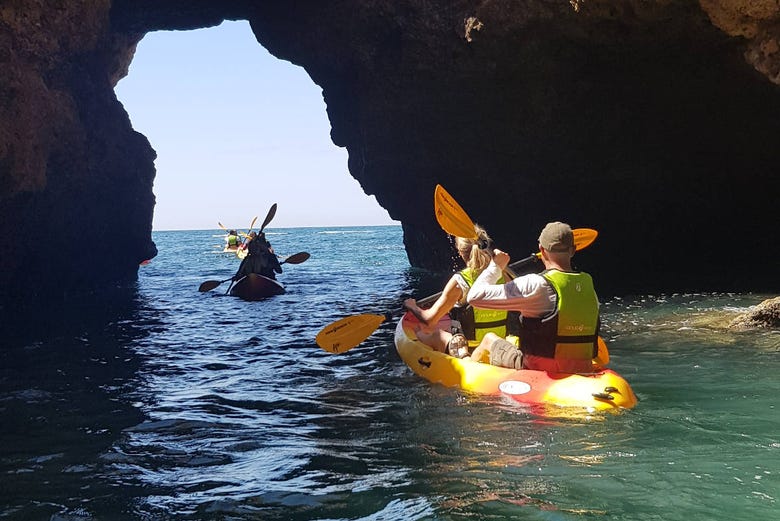 Kayaking in the caves of the Algarve