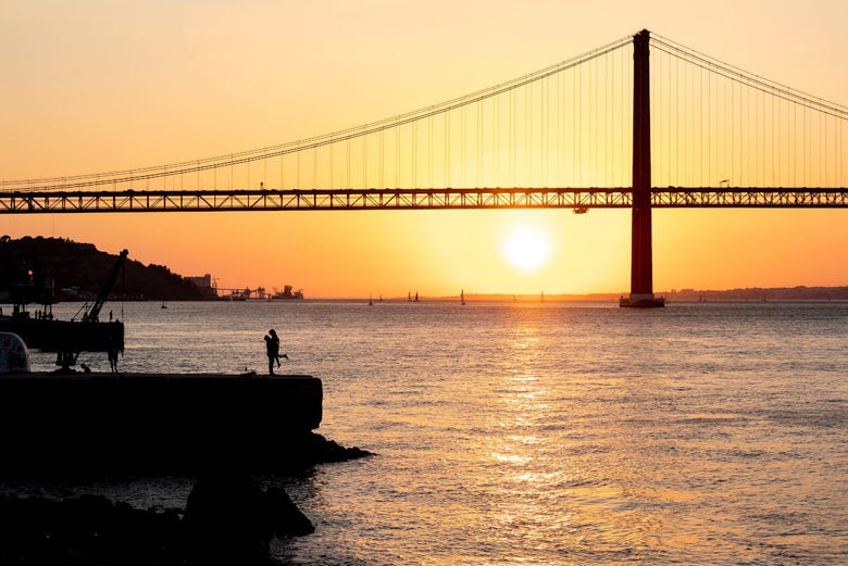 Balade en coucher de soleil à Lisbonne