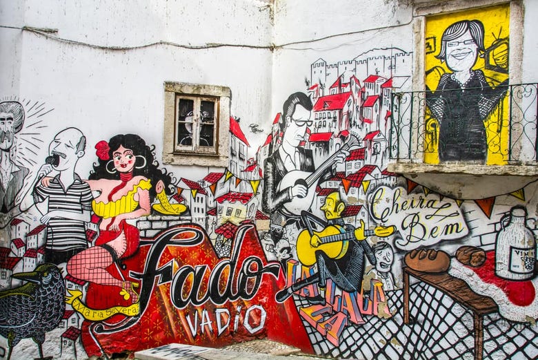 Un des graffitis du quartier Mouraria