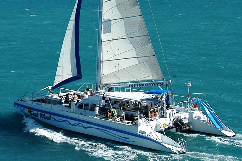 Le catamaran vers l'île d'Icacos