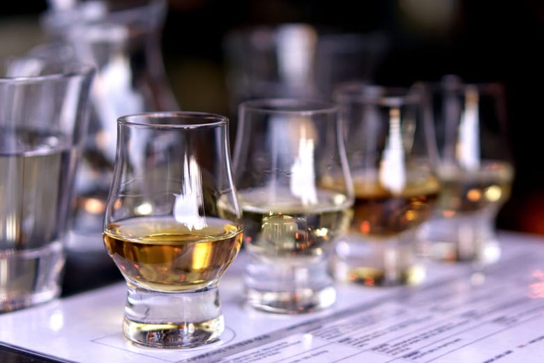 Whisky tasting menu in Edinburgh