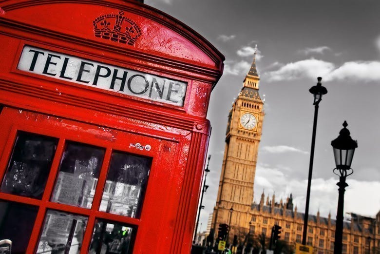 La cabine rouge et le Big Ben, symboles de Londres