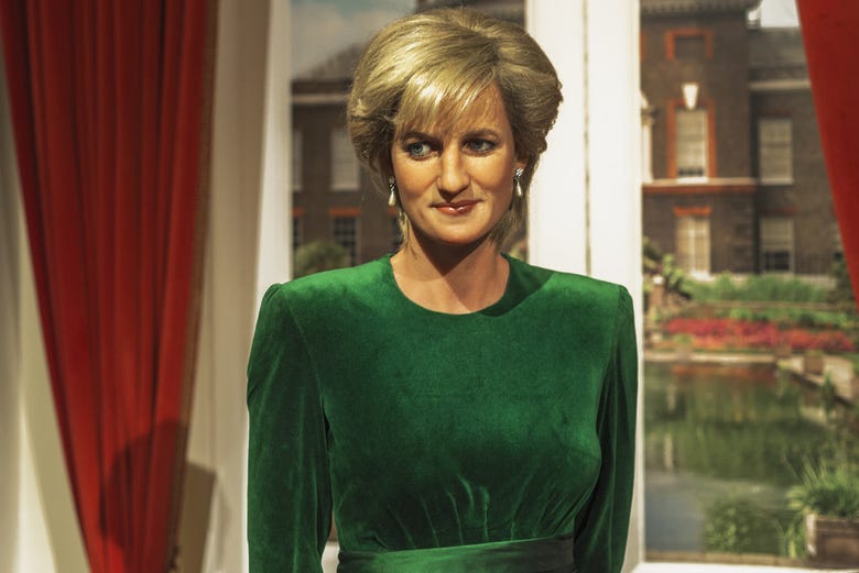 Escultura de cera da Princesa Diana
