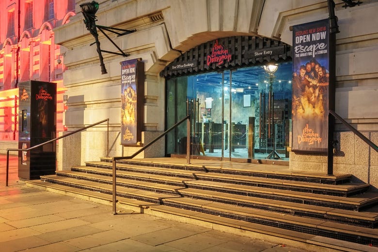 The entrance to The London Dungeon
