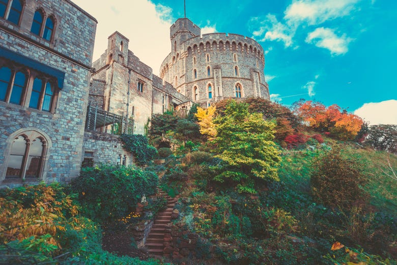 Parte laterale del castello di Windsor