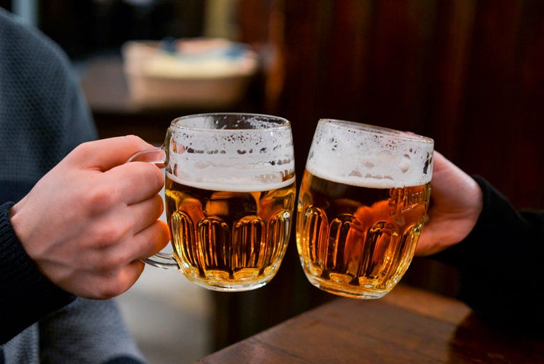 Cerveja pilsen em Praga