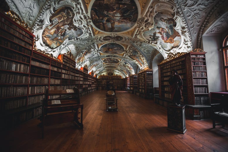 Intérieur de la bibliothèque Strahov