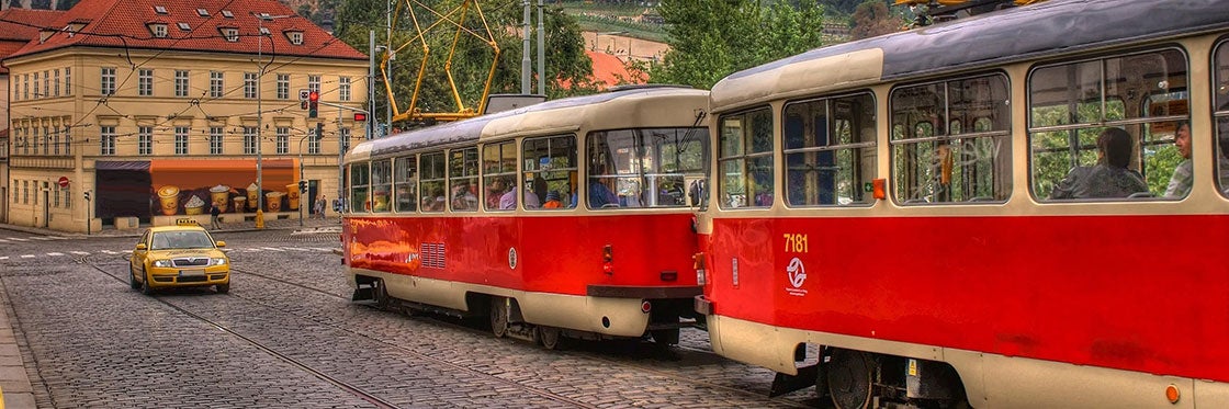 Tramway à Prague
