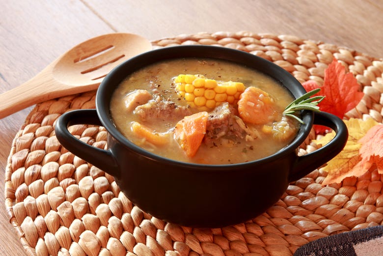 The typical Dominican sancocho dish
