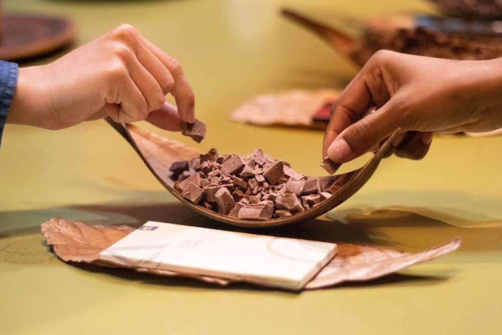 Taller de chocolate en Kahkow Experience de Santo Domingo