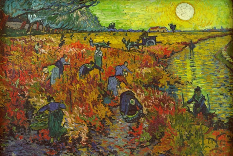 Le tableau La vigne rouge de Van Gogh