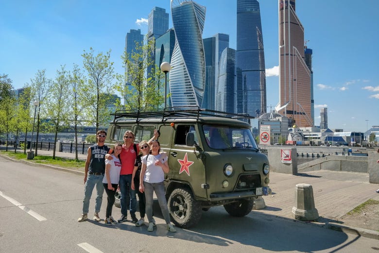 Touring Moscow in a soviet van