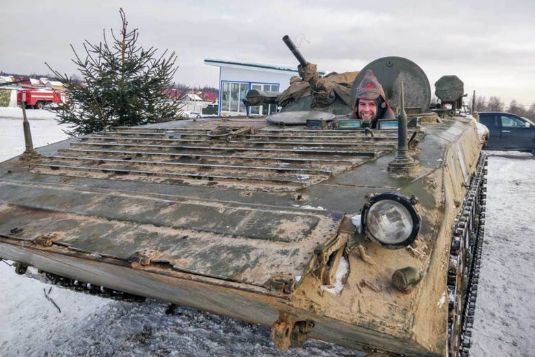 On board a soviet tank