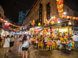 Le quartier de China Town à Singapour