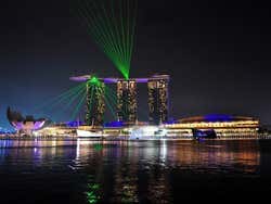Marina Bay Sands à la tombée de la nuit