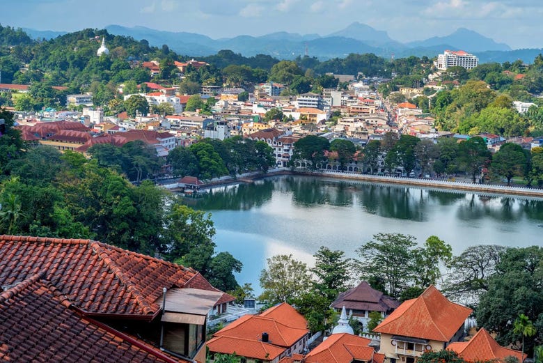 Vista panorâmica de Kandy