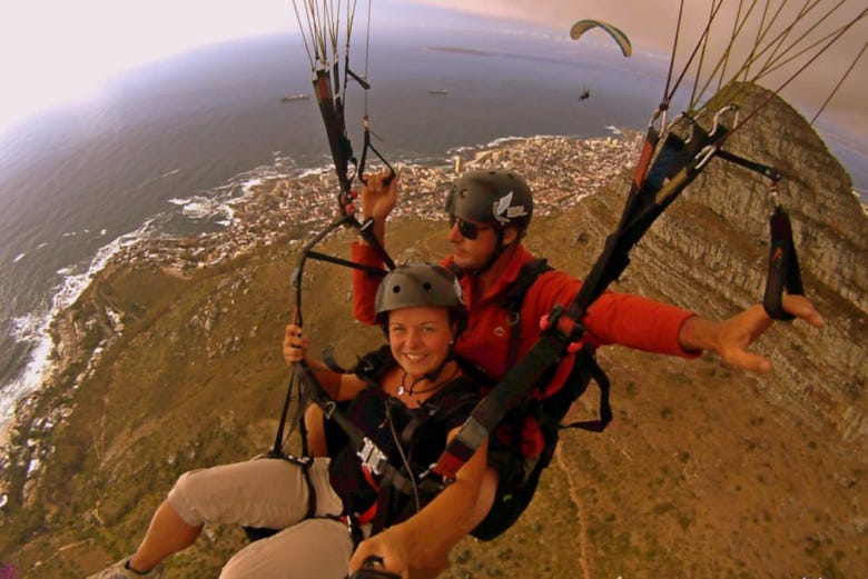 Paragliding over Cape Town