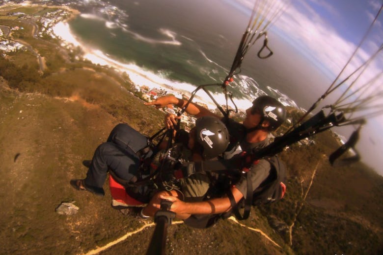 Enjoy paragliding over Cape Town