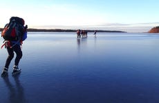 Clase de patinaje sobre hielo en Estocolmo 