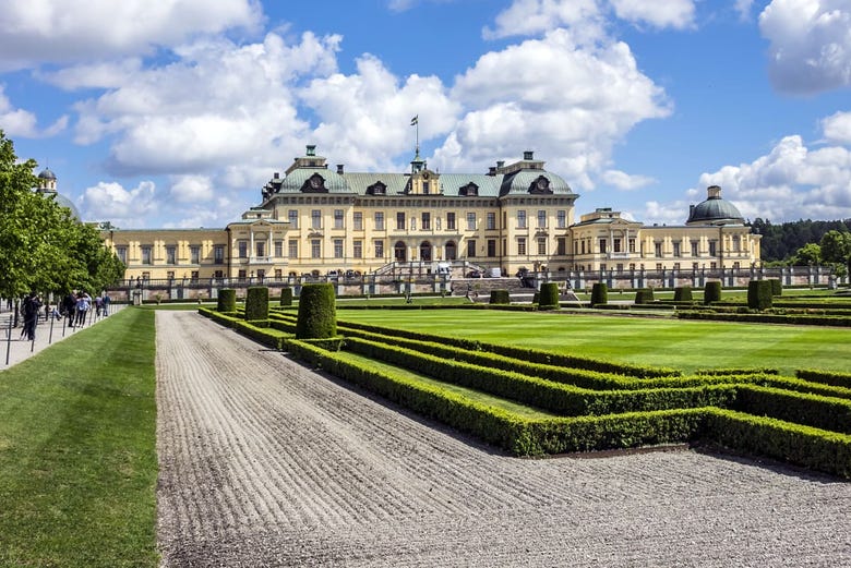 Visitando o palácio Drottningholm
