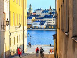 Vue sur le port depuis Gamla Stan