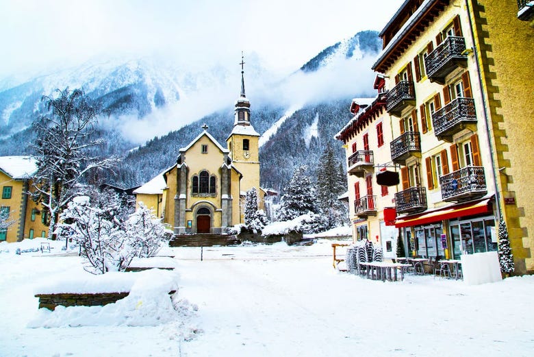 La iglesia de San Miguel en Chamonix
