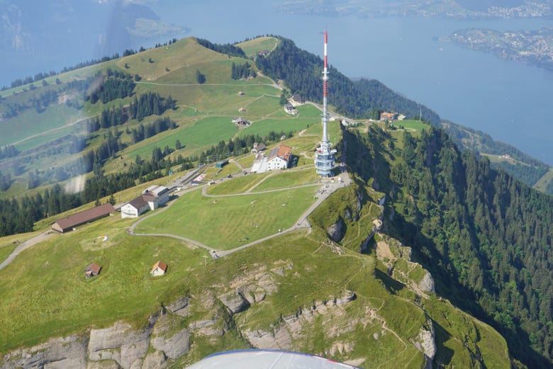 Vista aérea das paisagens de Zurique