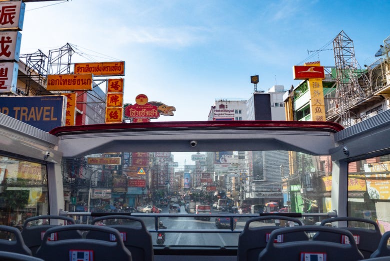 Balade en bus touristique dans Bangkok
