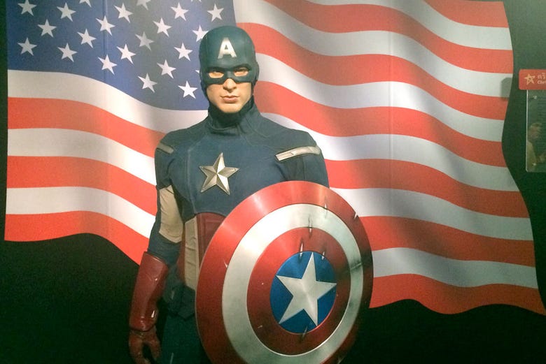 Capitán América en el Madame Tussauds de Bangkok