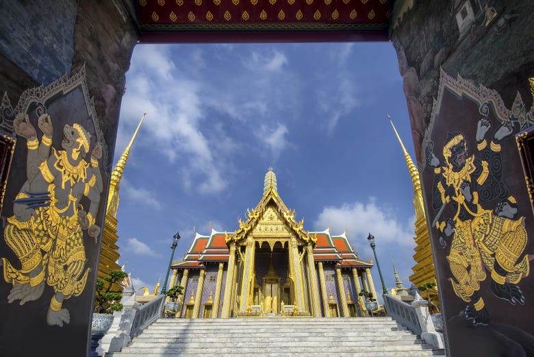 Visitando o Grande Palácio e o templo do Buda de Esmeralda