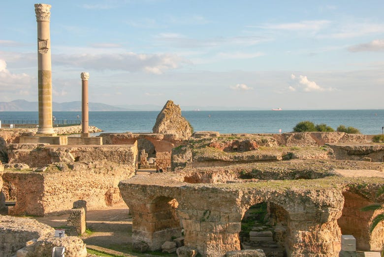 Vue panoramique des ruines de Carthage