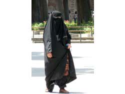 Uma muçulmana de hijab