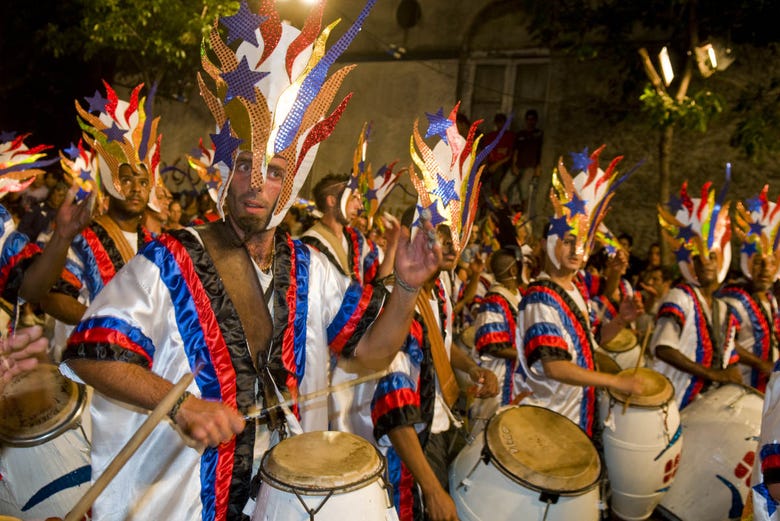 Desfile de llamadas no Carnaval de Montevidéu
