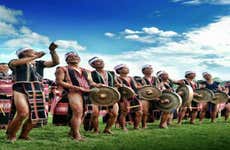 Espetáculo de gong em Da Lat