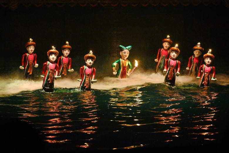 Hanoi traditional water puppets